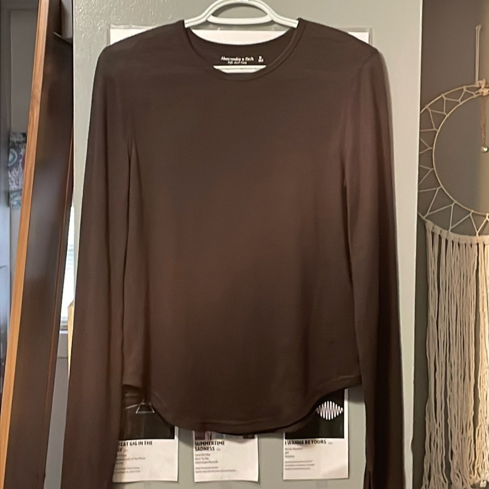 Abercrombie & Fitch Soft A&F Cozy Brown Shirt